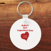 Porte-clés Bébé Valentine I Love Papa (Recto)
