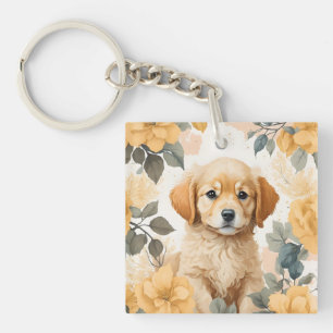 Porte-clés Bébés mignons animaux   Golden Retriever Puppy