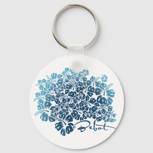 Porte-clés Bebot - Hibiscus - Bleu (Recto)