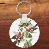 Porte-clés Bec-croisé à ailes blanches (Recto)