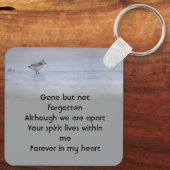 Porte-clés Bécasseau de rivage oiseau mémorial  (Verso)