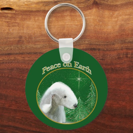 Porte-clés Bedlington Terrier Peace (Recto)