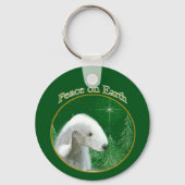 Porte-clés Bedlington Terrier Peace (Verso)