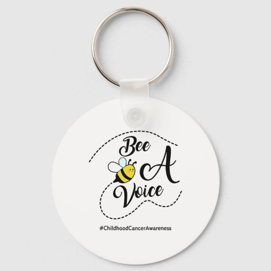 Porte-clés Bee A Voice Childhood Cancer Awareness  (Recto)