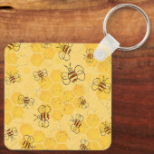 Porte-clés Bee Buzzing Honey Bees mignonne (Verso)