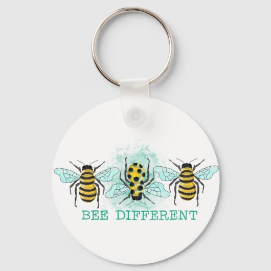Porte-clés Bee Different Bumble Bee Trio (Recto)