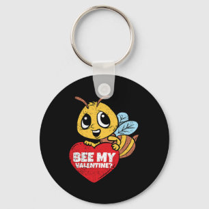 Porte-clés Bee My Valentine Valentines Day Amour animal amusa