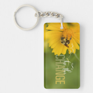 Porte-clés Bee the Change Rectangular Acrylic Keychain