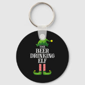 Porte-clés Beer Drinking Elf Matching Family Group Christmas (Recto)