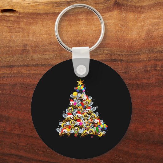Porte-clés Bees Tree Christmas Sweater Xmas For Bees Lover (Recto)