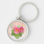 Porte-clés Begonias rose (Devant)