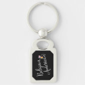 Porte-clés Belge Américain Coeurs Entwins Clavier (Devant)