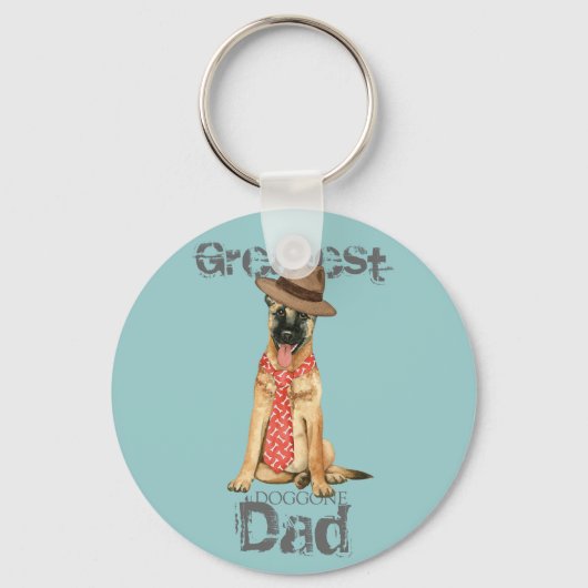 Porte-clés Belgian Malinois Dad (Recto)