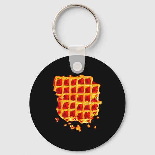 Porte-clés Belgian Waffle Syrup Breakfast Food Snack Waffle L (Recto)