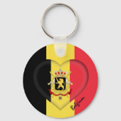 Porte-clés Belgique & Coeur, Belge Drapeau mode / sports (Recto)