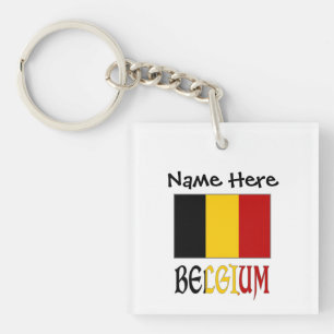 Porte-clés Belgique Drapeau Belge Personnalisé