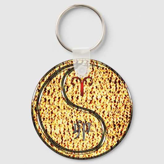 Porte-clés Bélier et Rabbit de feu (Recto)