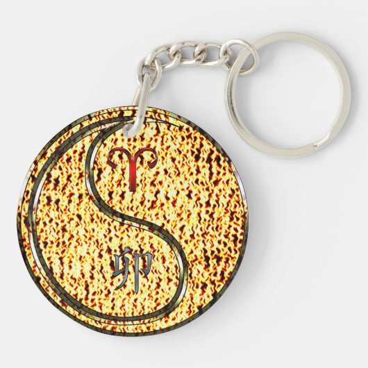 Porte-clés Bélier et Rabbit de feu (Dos)