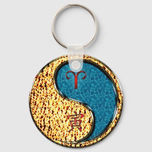 Porte-clés Bélier et tigre d'eau (Recto)