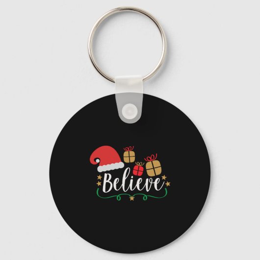 Porte-clés Believe - Christmas Believe, Santa Hat, Santa Hat, (Recto)