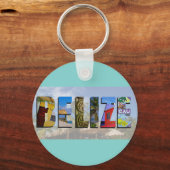 Porte-clés Belize Tropical Beach Blue Ocean Travel Photos (Verso)