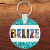 Porte-clés Belize Tropical Beach Blue Ocean Travel Photos (Verso)