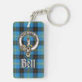 Porte-clés Bell Clan Badge/Tartan Rectangle (Dos)