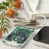 Porte-clés Bell verte (Devant droit)