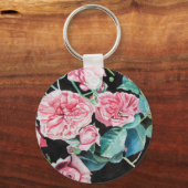 Porte-clés Belle Ancienne Roses Roses Roses Roses Clé Bague (Recto)