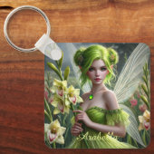 Porte-clés Belle Août Fée à Gladioli (Recto)