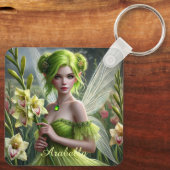 Porte-clés Belle Août Fée à Gladioli (Verso)