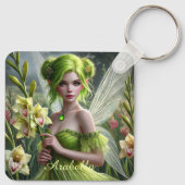 Porte-clés Belle Août Fée à Gladioli (Dos)