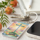 Porte-clés Belle aquarelle de Pâques (Devant droit)