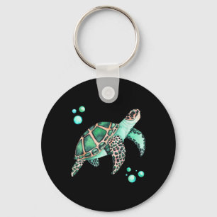 Porte-clés Belle aquarelle de tortue marine