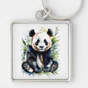 Porte-clés Belle aquarelle Panda Bear