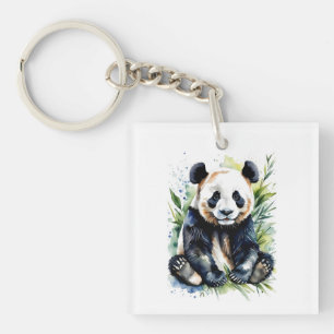 Porte-clés Belle aquarelle Panda Bear