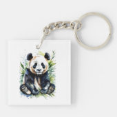 Porte-clés Belle aquarelle Panda Bear (Dos)