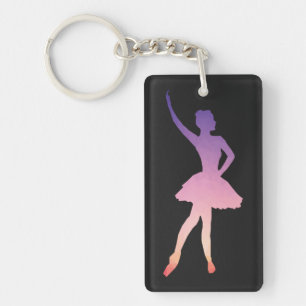 Porte-clés Belle ballerine rose violet fille