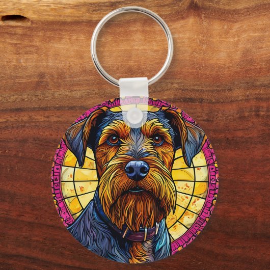 Porte-clés Belle caricature Chien (Verso)