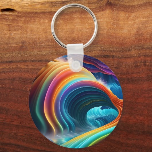 Porte-clés Belle cascade arc-en-ciel (Verso)