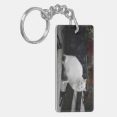 Porte-clés Belle Chat Blanc Sur Une Grave (Devant gauche)