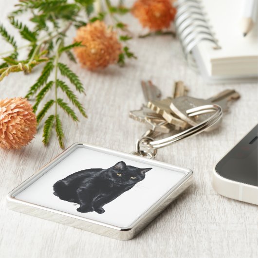 Porte-clés Belle Chat Noir (Côté)