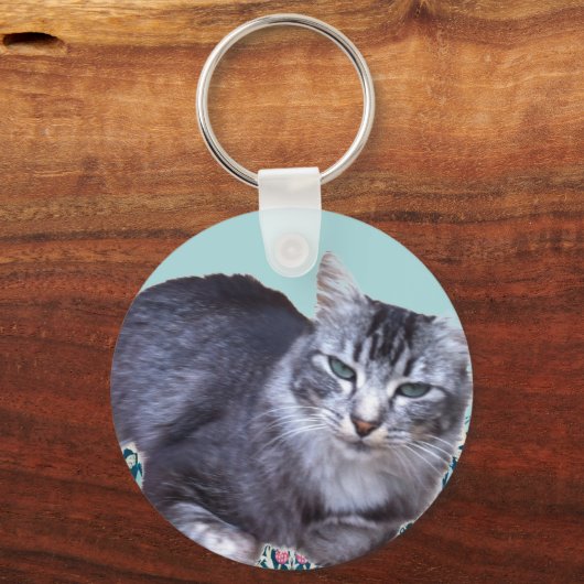 Porte-clés Belle Chat Relaxant (Recto)