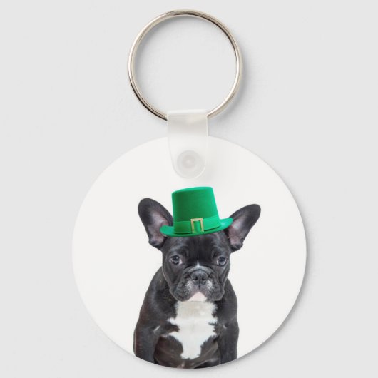 Porte-clés Belle Chien de taureau français avec la Saint-Patr (Recto)