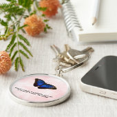 Porte-clés Belle citation de Whisper Butterfly sur le ciel (Côté)