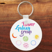 Porte-clés Belle conception du groupe de galaxie de fleurs (Recto)