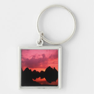 Porte-clés Belle couleur au coucher du soleil des montagnes c