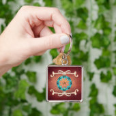 Porte-clés Belle Cravate de Bow victorienne avec Monogramme (main)
