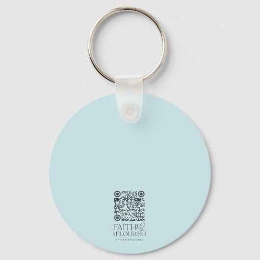 Porte-clés Belle Croix en bois Verse Bible Personnalisée (Verso)