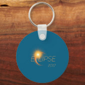 Porte-clés Belle éclipse solaire Graphique 2017 (Recto)
